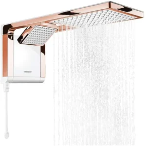 CHUVEIRO ACQUA DUO, LORENZETTI, BRANCO/ROSE GOLD 220V/7800W